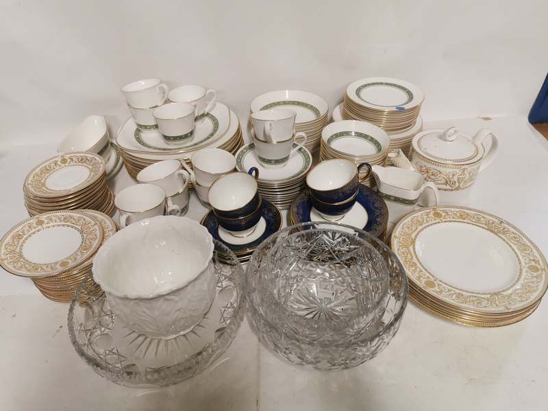 A collection of English Bone China Tea ware to include; a part Wedgwood set, Royal Worcester 'Hyde