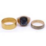 Selection of Gold Jewellery. To include a 9ct Gold Wedding Band, a 22ct Gold Wedding Band and a