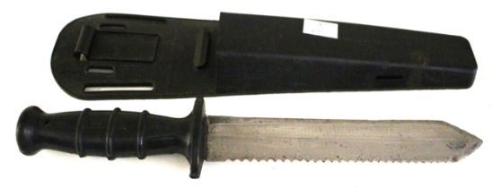 A special Boat Services divers knife in rubber sheath