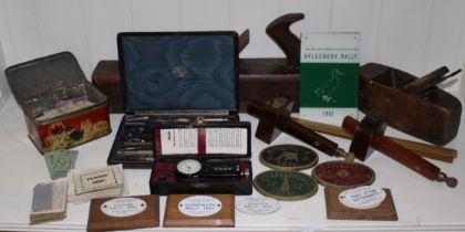 Collection of tools and other collectable items.