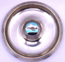 1950's Vintage Turner & Simpson Hunter Aeroplane Silver Hallmarked Pin Dish /Ashtray.  The Pin