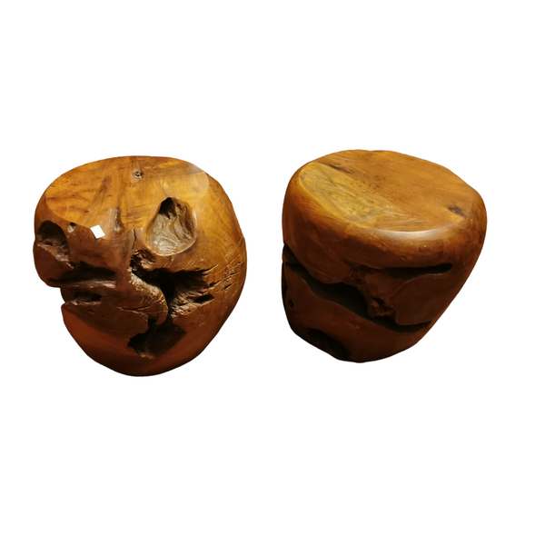 Two Turned Root Wood Stool/ Coffee Tables, each approximately 41cm high and 43cm in diameter, in - Image 2 of 2