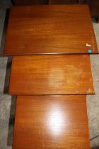 Mid Century Modern G Plan Teak Nesting Tables, middle table does have some water/wear staining.
