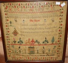 A William IV sampler embroidered on linen "Louise Durnford's work in the 10th year of her age