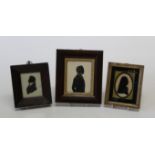 Rosenburg of Bath 18th / 19th century silhouette portrait miniature of Henry Cholmley Esq. cut