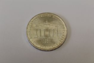 1991 German Eagle Ten Mark old silver Brandenburg Gate