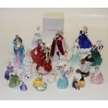 A large collection of Doulton ladies, to include Marie, 1370, Lucy, 3858, Fair Maiden, 2211,
