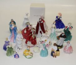 A large collection of Doulton ladies, to include Marie, 1370, Lucy, 3858, Fair Maiden, 2211,
