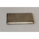 Asprey, an Edwardian silver cigarette case, patent 21914 with sliding sprung hinge and engine turned