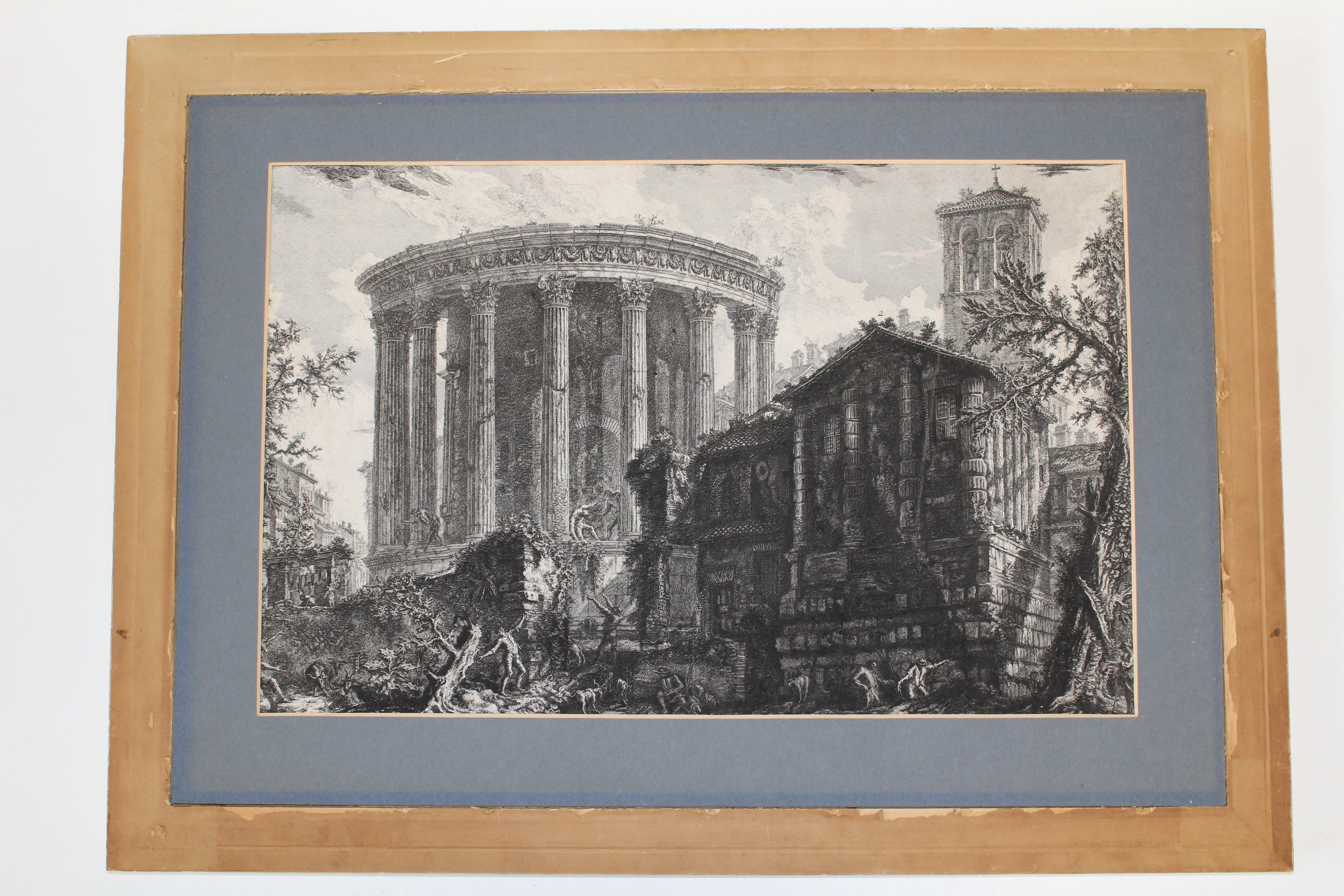 Giovanni Battista Piranesi (Italian 1720-1778) Veduta del tempio della Sibilla in Tivoli Etching