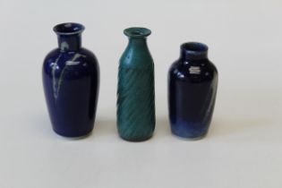 Stanley Sellers (British, 1933 – 2013), three studio pottery vases, two baluster form examples in