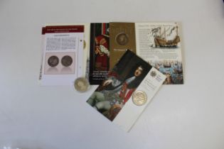 2008 Henry VIII £5 coin Commemorative 2010 Restoration of The Monarchy £5 commemorative coin 2008
