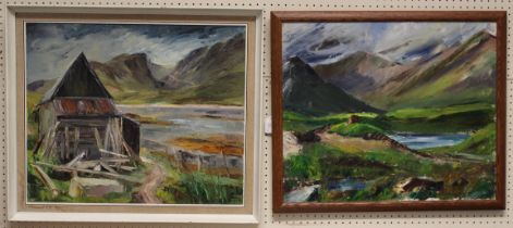 Alwynne Bowen F.I.L.S ( 20th century) ' Connemara Landscape' Oil on canvas, signed lower right, 50 x