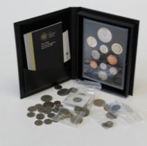 2012 UK proof coin set ten Royal mint plus a bag of UK coins, silver content