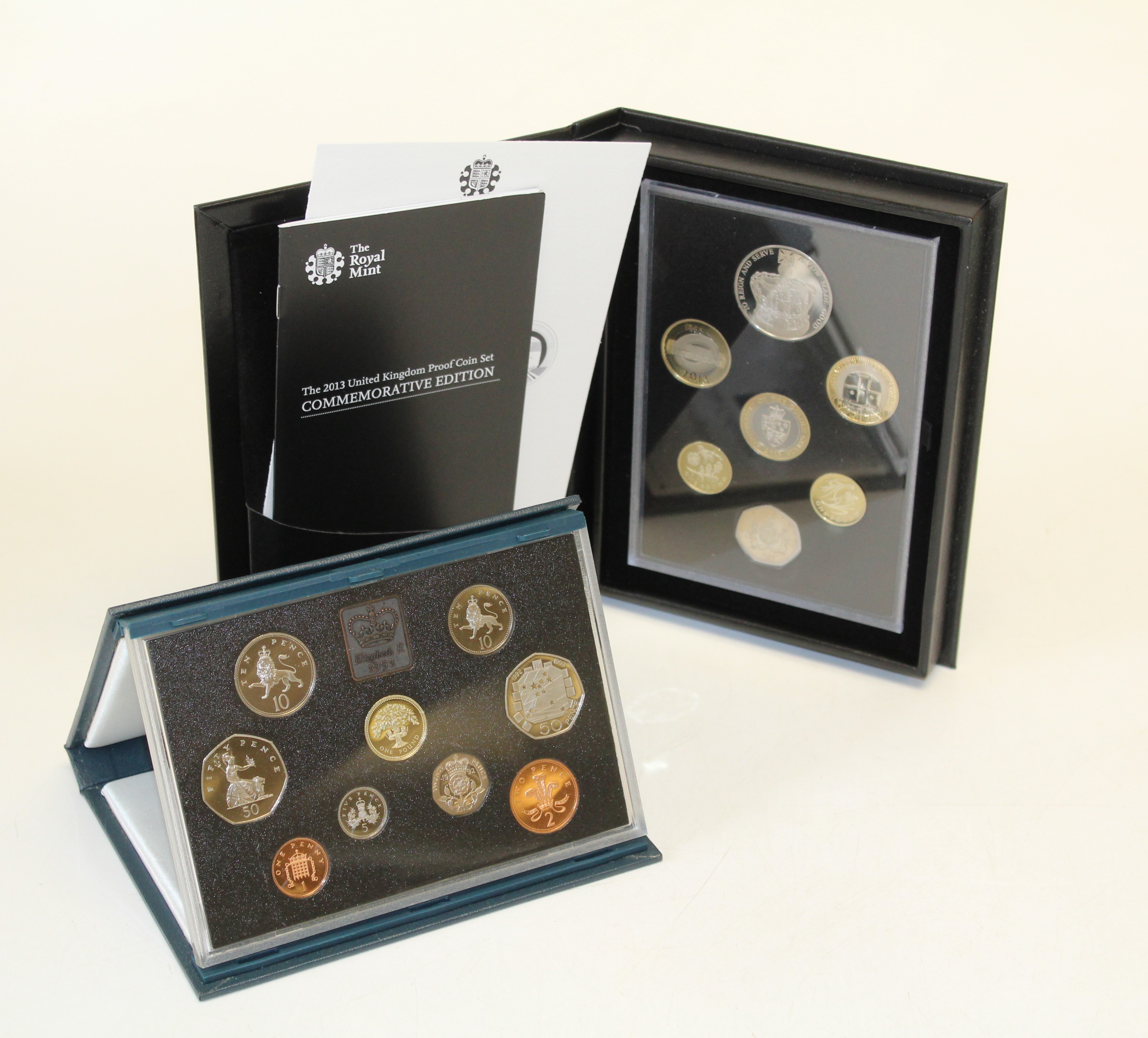 2013 UK prof coin set commemorative set 1992 UK proof coin collection set 9