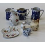 A collection of ceramics, to include a Worcester blush ivory flat back jug, 1094, two Doulton