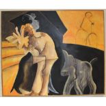 Roland Jarvis 1926-2016 British The Street, c1991 Acrylic on canvas, 100.5 x 121.5cm, slip frame