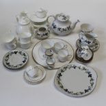 Tea and coffee wares, to include a Wedgwood Candlelight teaset, comprising four place settings,
