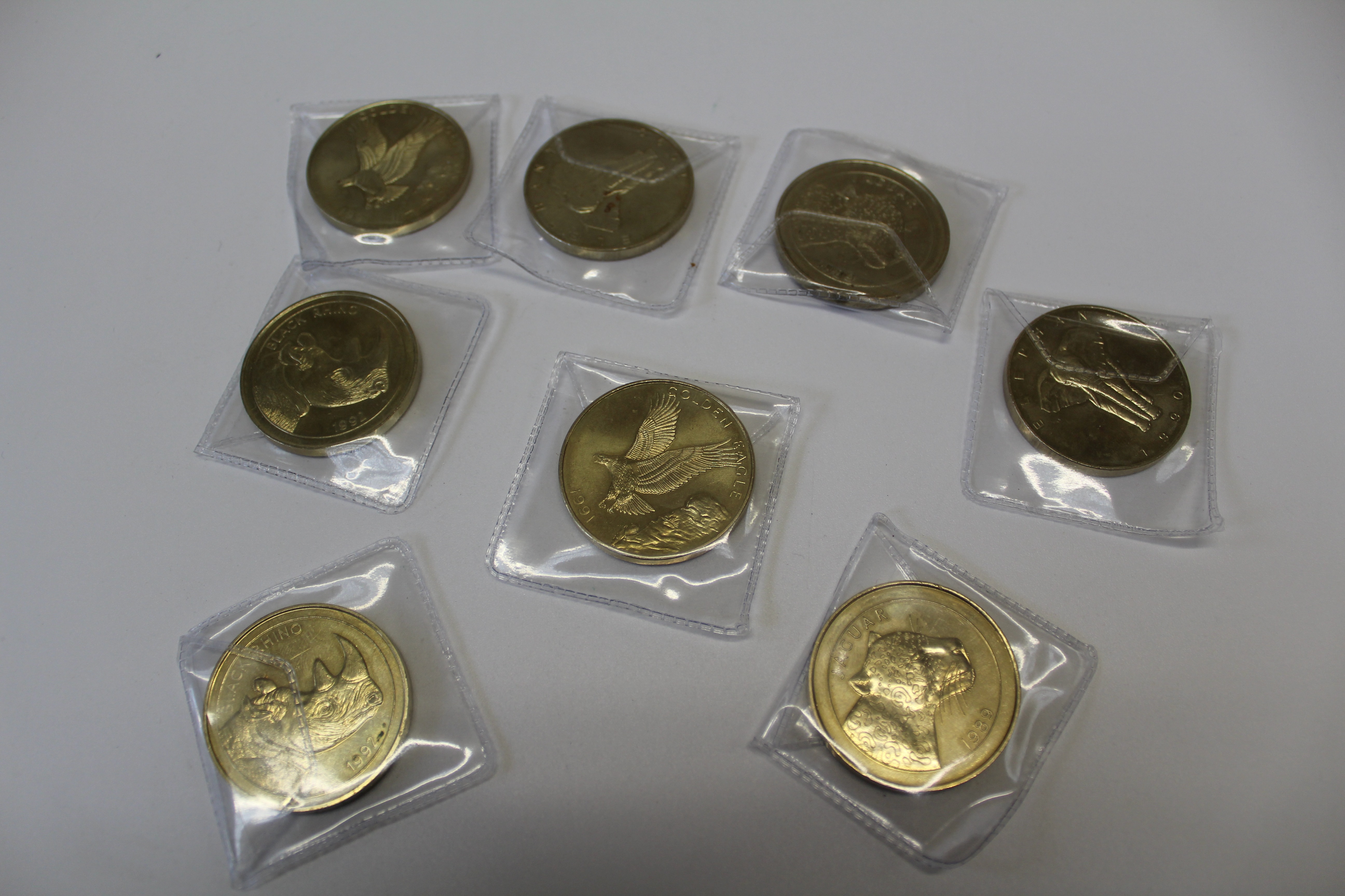 World savers two sets of four coins issued by Natwest Bank in aid of worldwide fund for nature