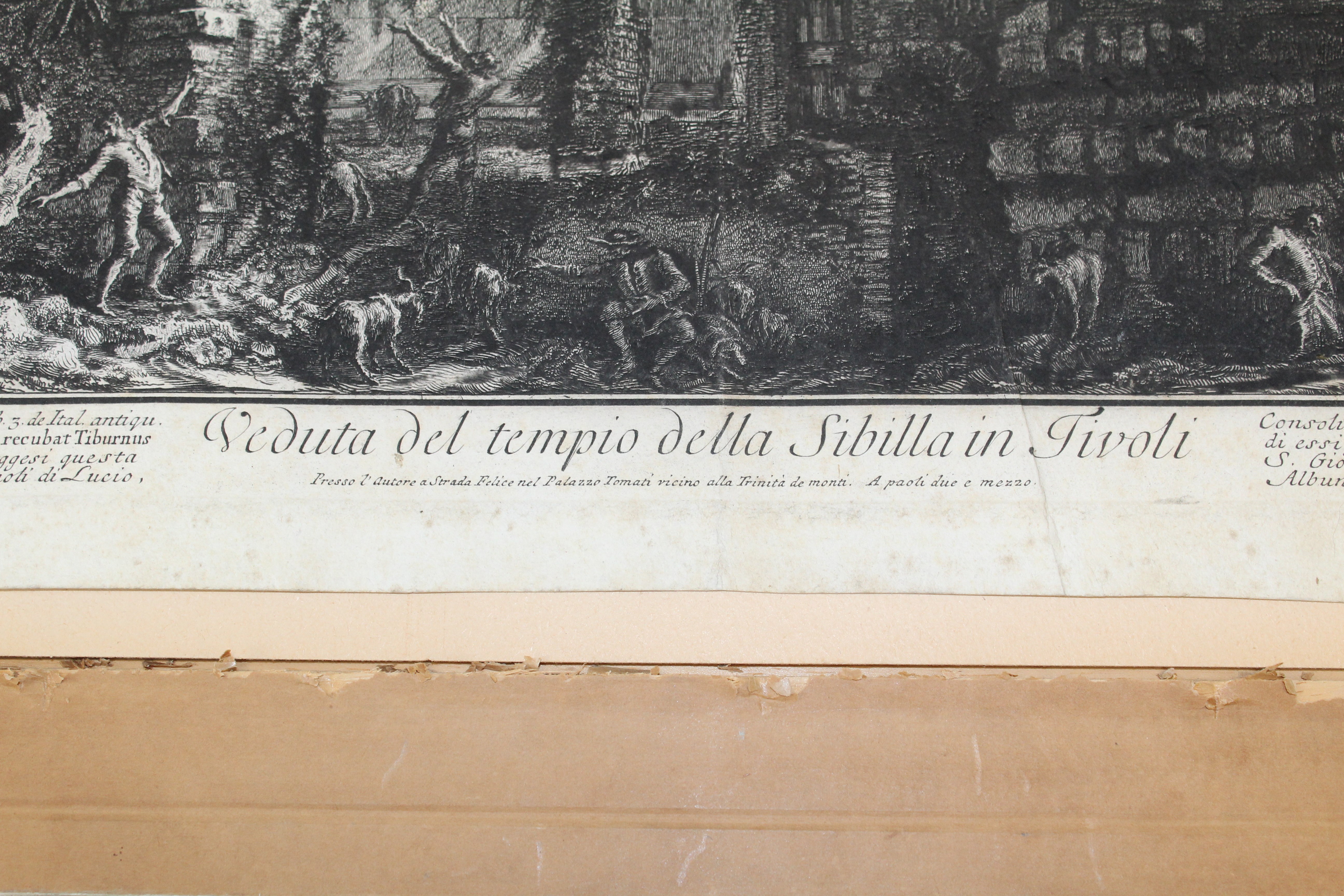 Giovanni Battista Piranesi (Italian 1720-1778) Veduta del tempio della Sibilla in Tivoli Etching - Image 3 of 7