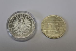 1993 Ten Mark Germany 1000th Anniversary Potsdam 1994 The German Emperor and King Ludwig II of