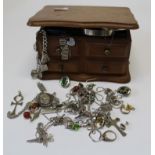 A collection of silver and other jewellery, to include locket, hinged bangles, amber and other