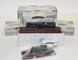 Six Hornby Steam Memories OO gauge die cast static scale model locomotives, to include a Prairie