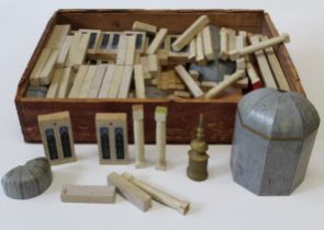 A Victorian children’s building blocks set, in the form of the Crystal Palace, in original box,