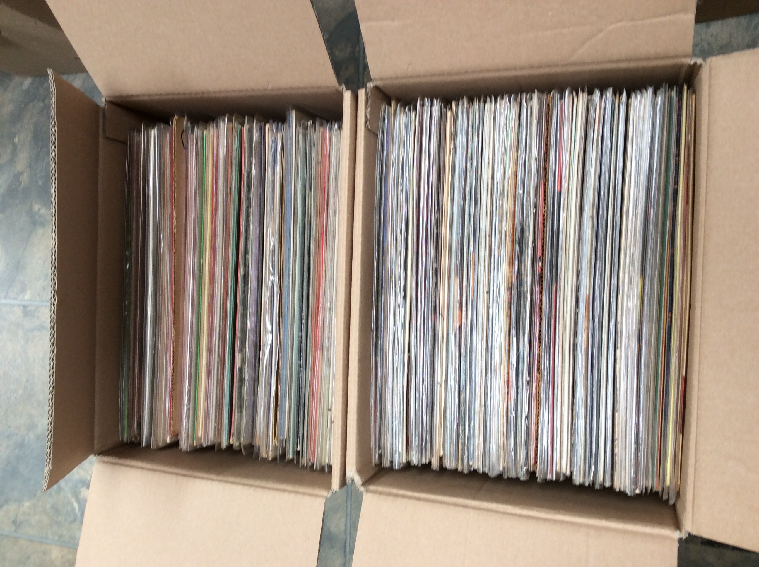 Two boxes of LPs to include Showaddywaddy, Hurricane Smith, The Spinners etc, 70s/80s.