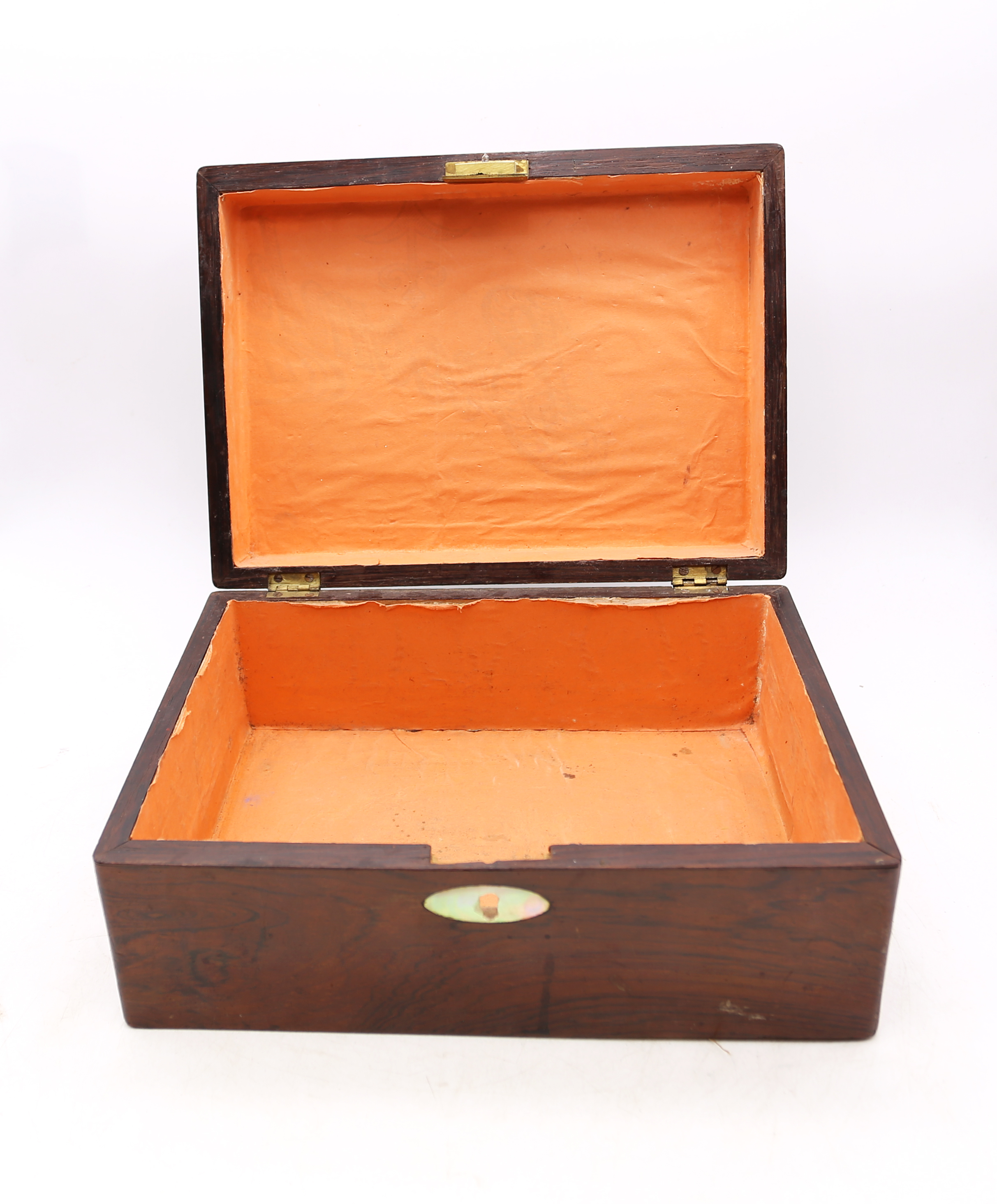 Two 19th Century mahogany trinket boxes. - Bild 5 aus 5