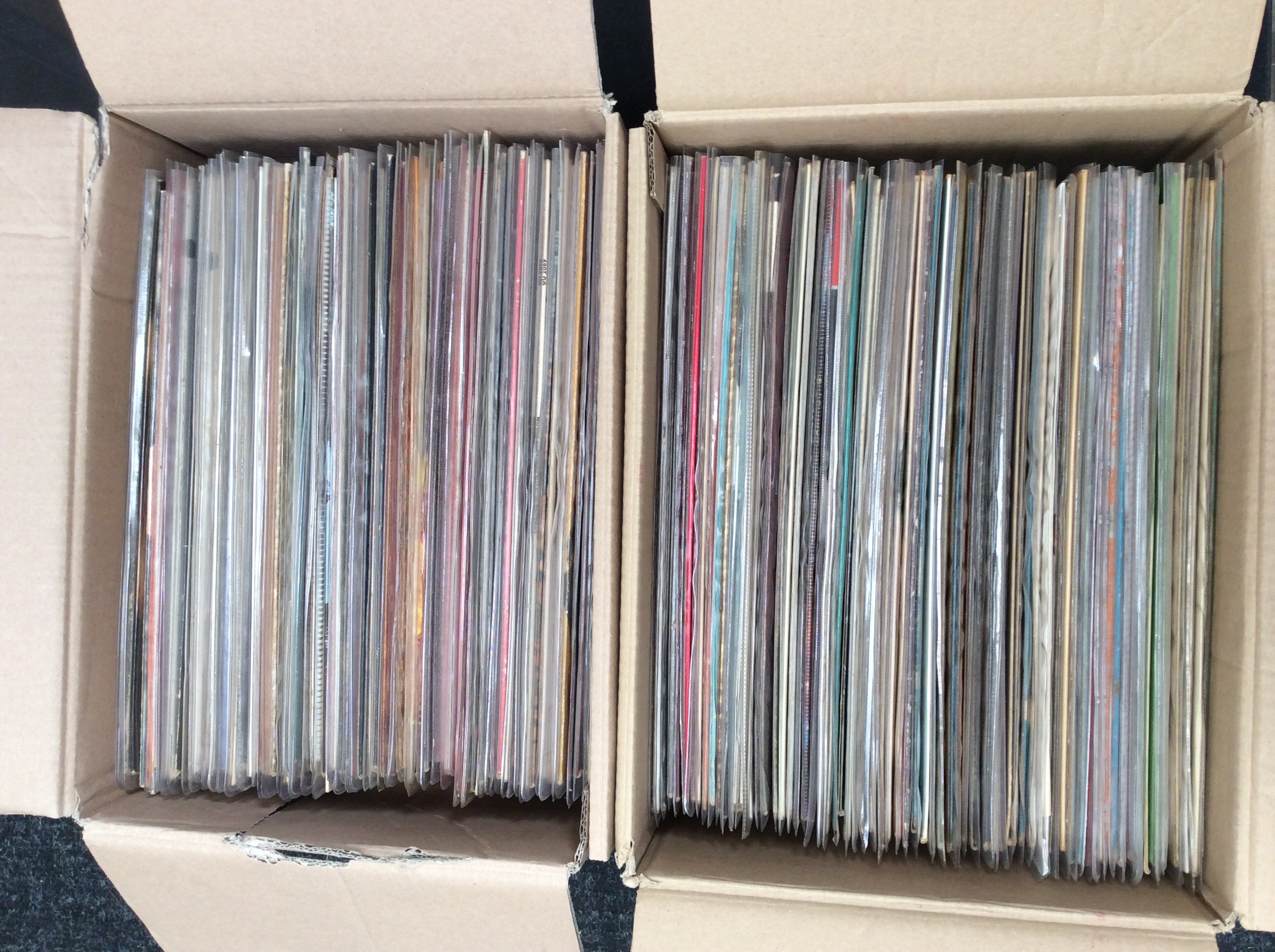 Two boxes of instrumental LPs.