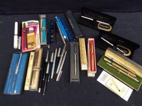 A collection of vintage pens to include Cross, Waterman, Parker, Sheaffer etc.