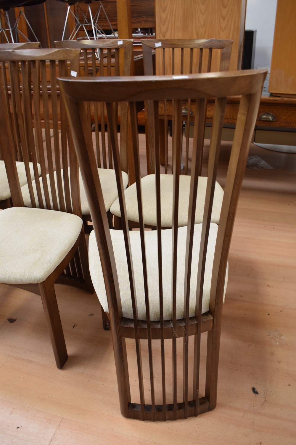 Modern contemporary marble effect dining table and six chairs, 'Canberra' by Alfrank - Image 4 of 4