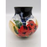 A Moorcroft vase in the 'Forever England' design by Vicky Lovatt , year stamp for 2014.