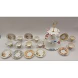 A collection of boxed Royal Albert china items with boxed Wedgwood cake stand. Hairline crack to 1