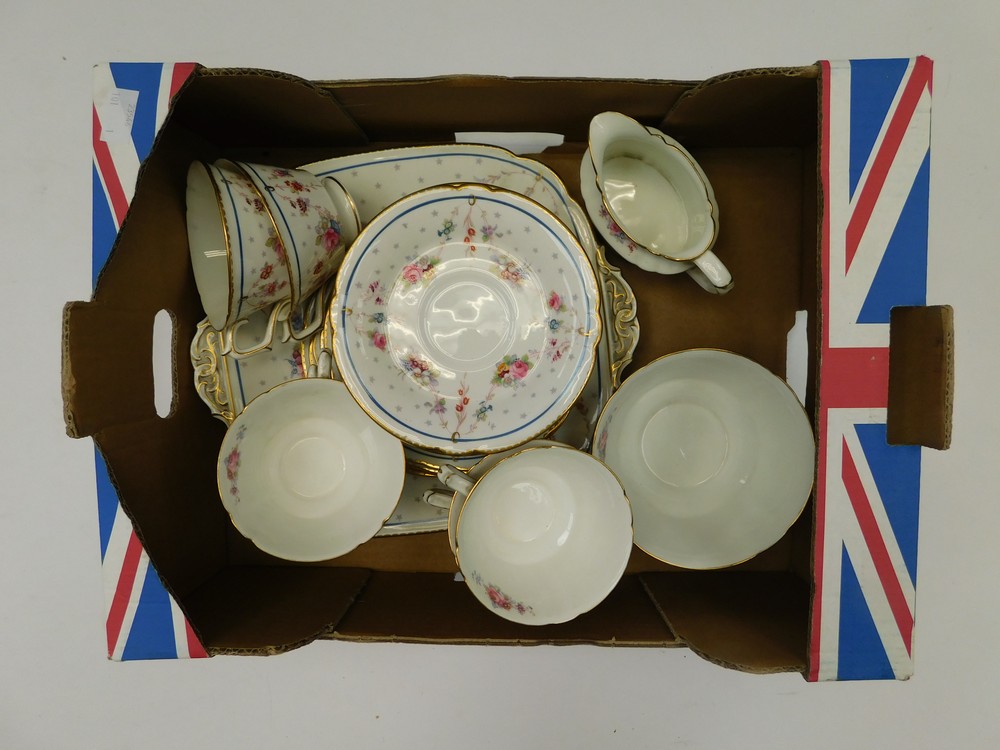 A Royal Crown Derby six piece tea set with cream and sugar bowl. crack to cream jug - Image 2 of 4