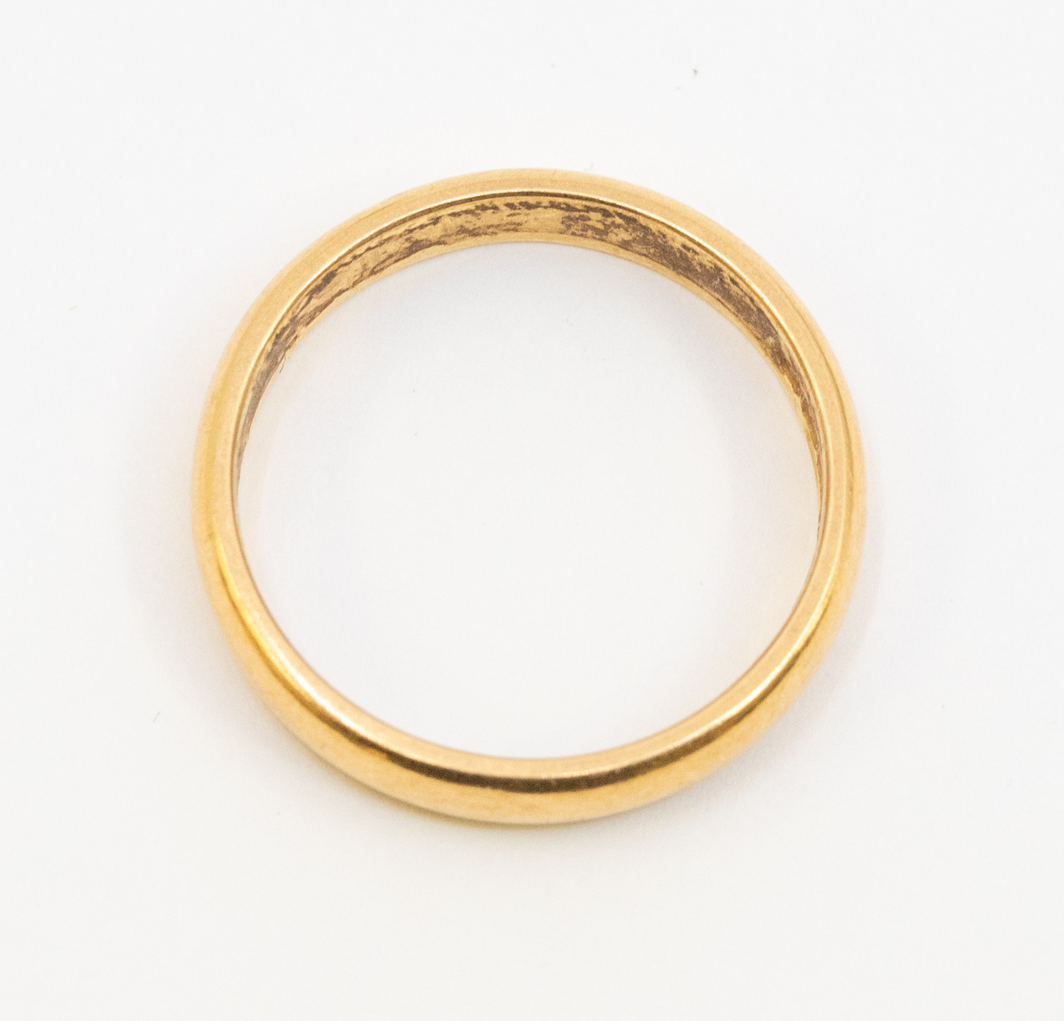 22ct gold wedding ring, width approx 3mm, size O, weight approx 4.8gms - Image 2 of 2