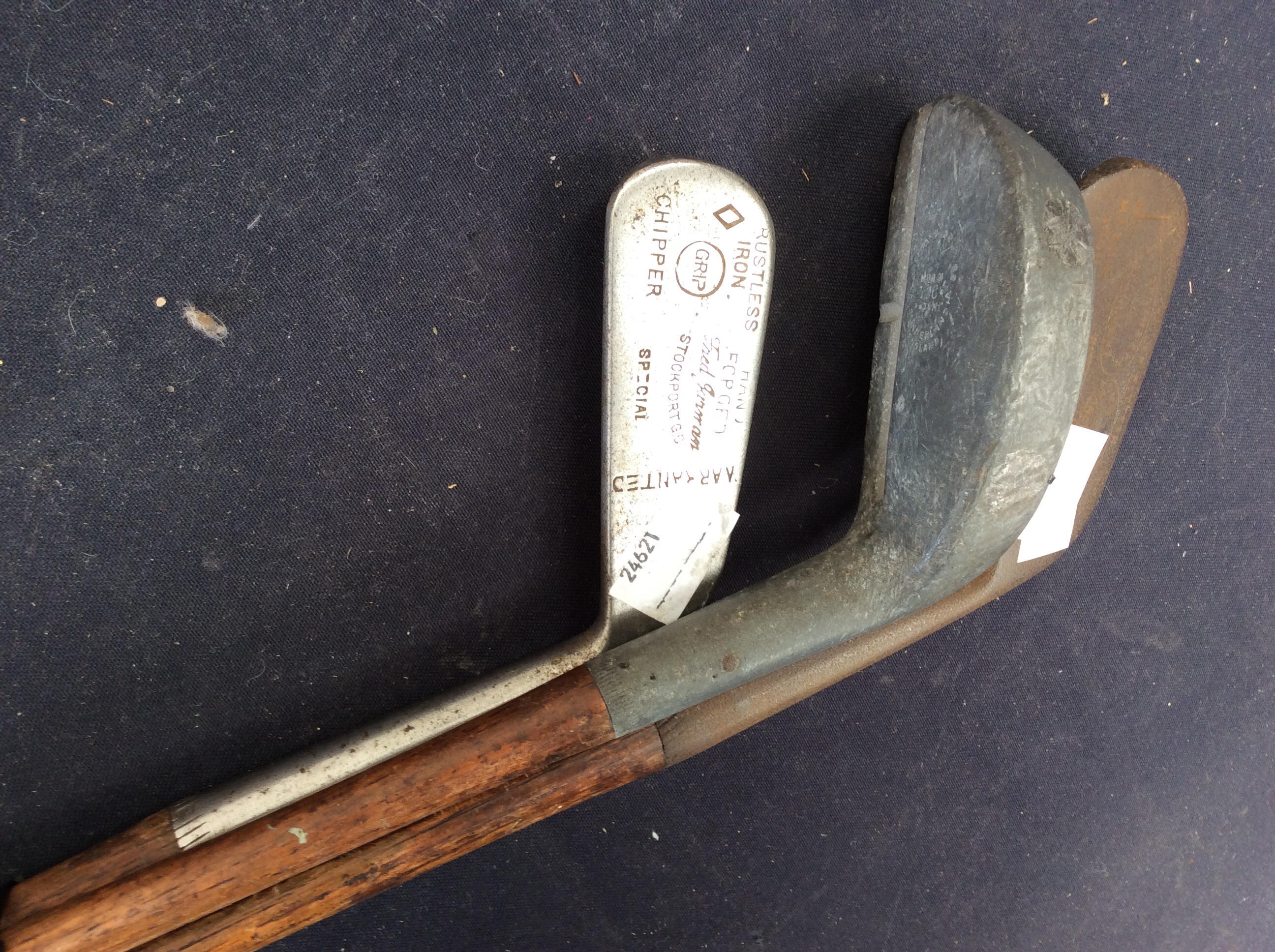 Three vintage golf clubs, early 20th Century, all with makers name. - Image 4 of 4
