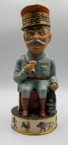 Wilkinson toby jug by Francis Carruthers Gould circa 1918 of a French allied general, slight chip to