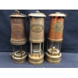 Thomas & Williams Ltd miners lamps and post office lamp along with Patterson lamps Ltd G.P.O lamp.