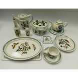 Portmerion - a part dinner service in Botanic garden to include Liddled tureens, large oval dinner