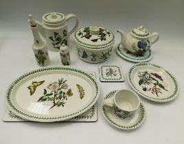 Portmerion - a part dinner service in Botanic garden to include Liddled tureens, large oval dinner