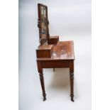 A Victorian mahogany bedroom dressing table with two top side drawers, two drawers to frieze,