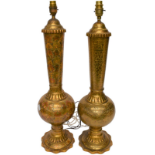 A pair of North African early 20th Century converted lamps