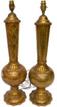 A pair of North African early 20th Century converted lamps