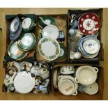 A mixed collection of china tea wares, dinner wares and ceramics including blue and white.some