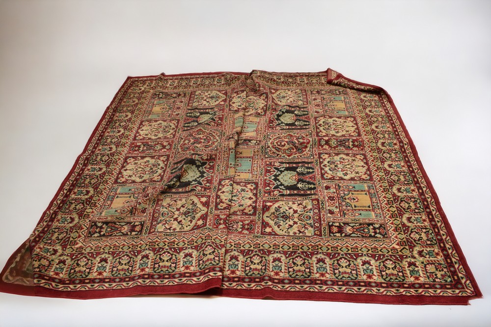 Two 20th century machine made Eastern style rugs - one a carpet square, other a runner. (2) - Image 2 of 2