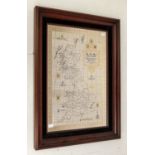 A Modern framed limited edition "The Silver Map of Great Britain", also etched with the Boundary