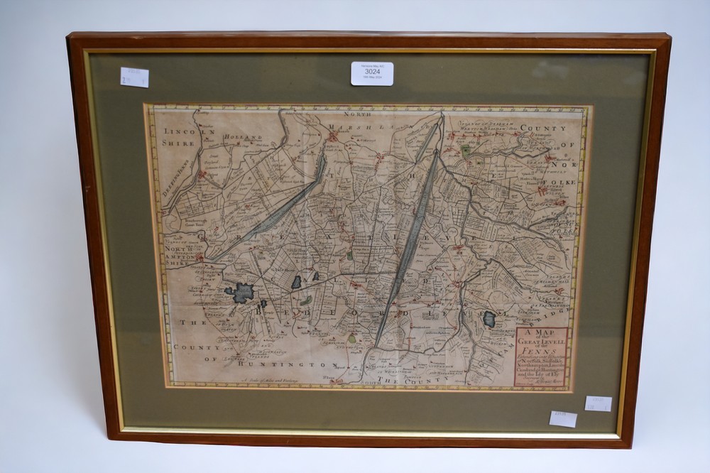 An 18th Century map of the Fens by Sir Jonas Moor.