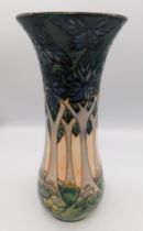 A Moorcroft Pottery vase in the 'Cluny' design, by Sally Tuffin , approx 12" high, in good